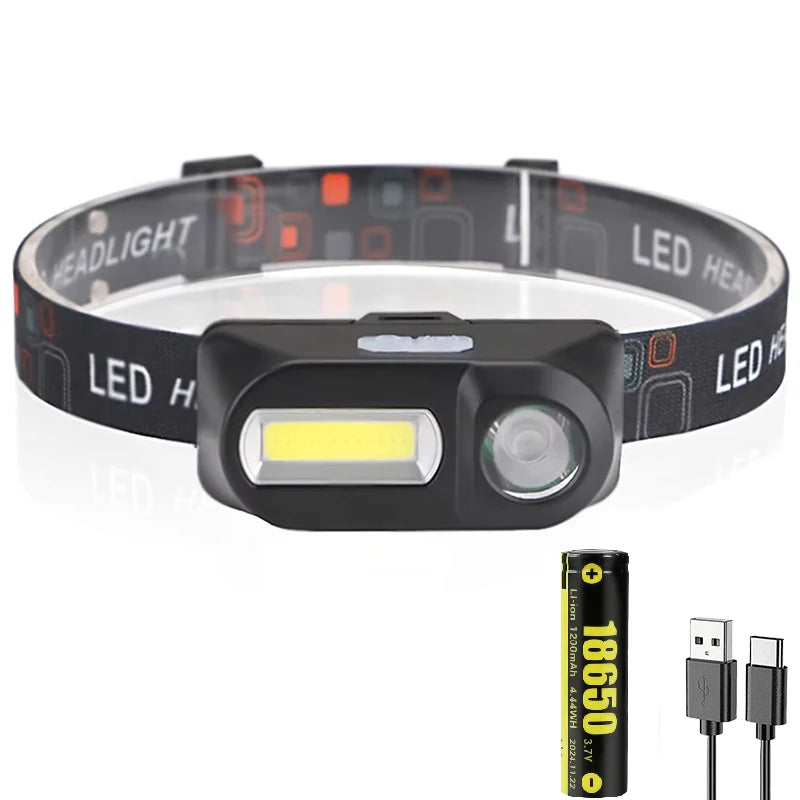 Super Bright Led Headlamp Use 18650 Battery Rechargeable Fishing Headlight Outdoor Hunting Camping Waterproof Head Light Oasis Select T011-A