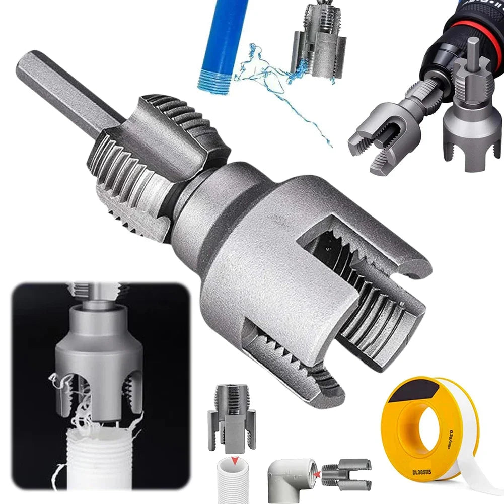 PVC Pipe Threading Tool – Internal & External Thread Cutter Kit Pipe Threading Tool Oasis Select
