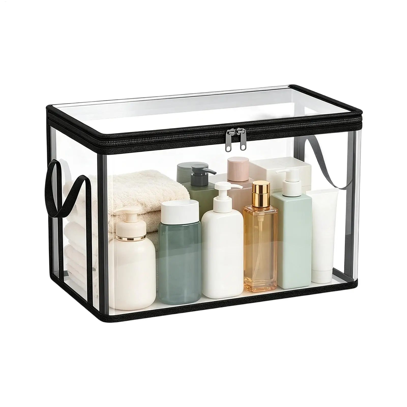 Clear Stackable Large Capacity Book Storage Box Book Storage Containers Organization Bins for Toy Snack Bedding Clothes Home Oasis Select