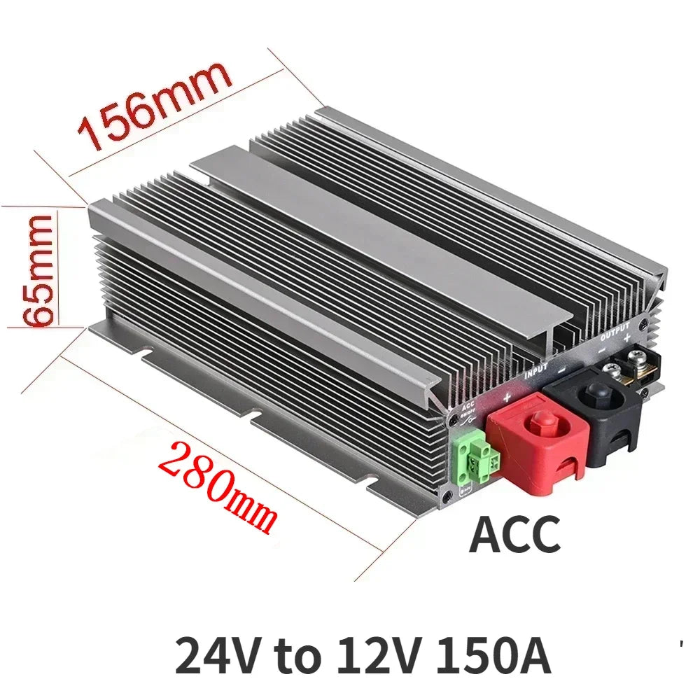 24 Volt to 12 Volt 24V to 12V 85A-300A Step Down Converter Voltage Regulator DC/DC Buck Transformer Power Supply CE Waterproof Oasis Select 24V to 12V 150A 24V 12V