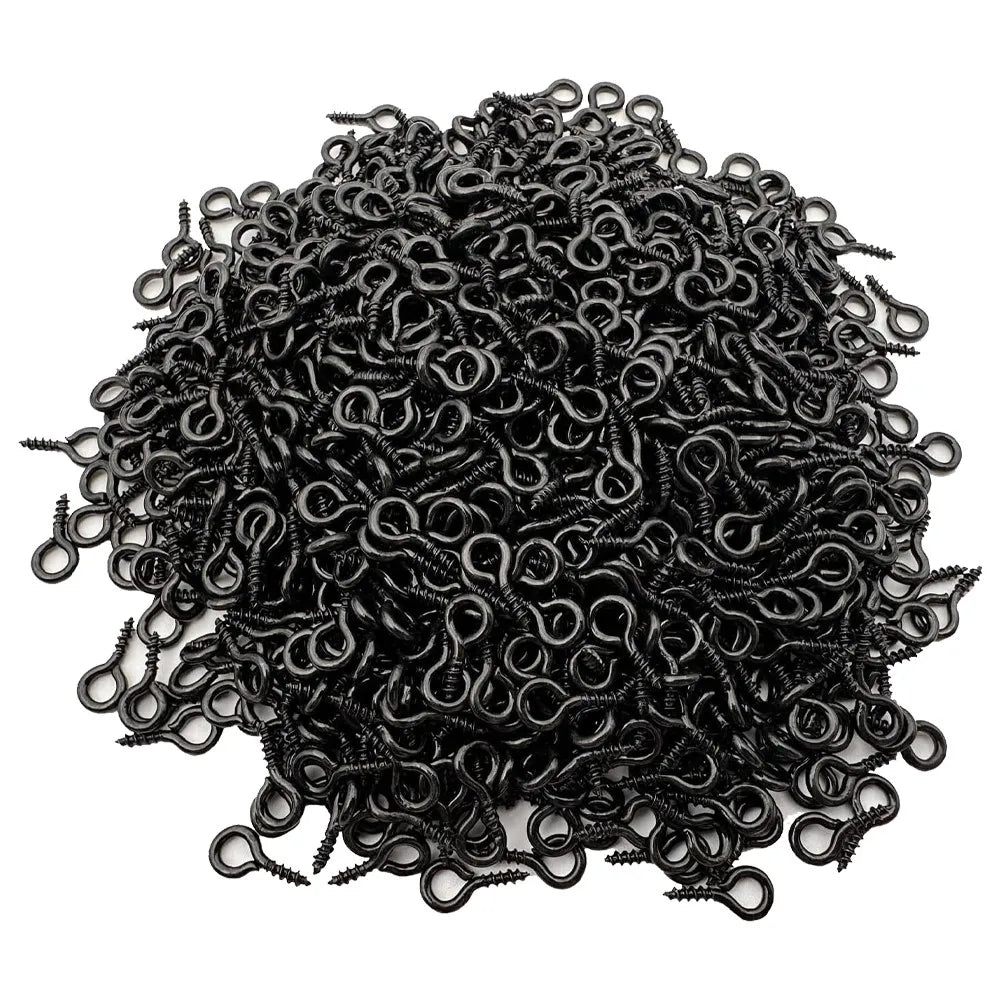 200pcs Black Tiny Small Screw Eye Pins Hooks for Jewelry Making DIY Crafts, Beading & Art Projects Oasis Select