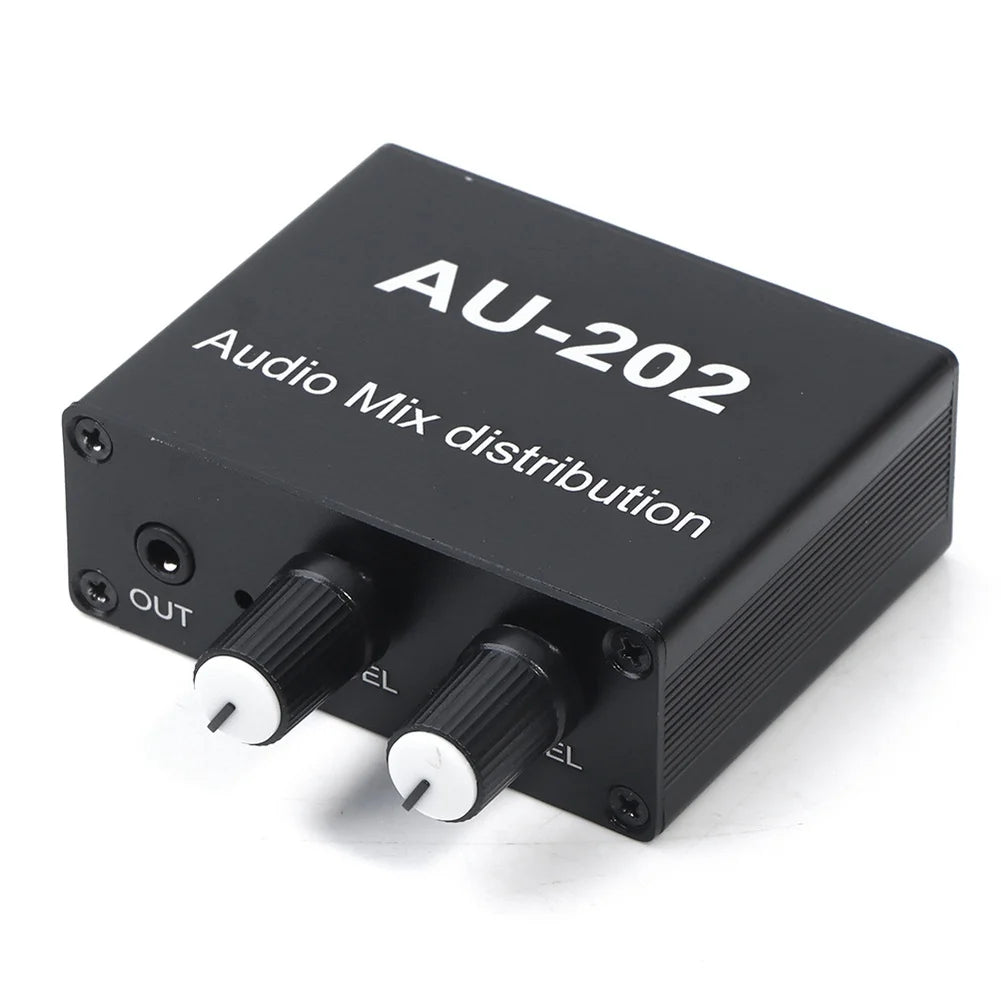 Audio Mixer Distributor with Dual Input and Dual Output for Headphones and For AMPlifiers Low Noise Circuit Design Oasis Select