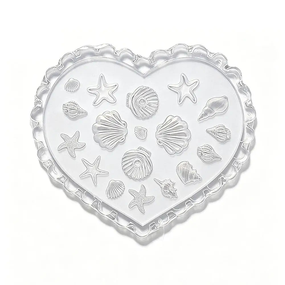 3D Ocean Nail Art Silicone Mold – Starfish, Shell & Sea Life Nail Art Mold Oasis Select B