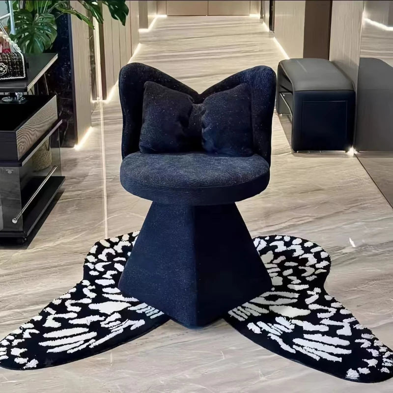 Premium butterfly makeup chair French dresser chair cloakroom backrest stool antique rotatable dining chair Oasis Select