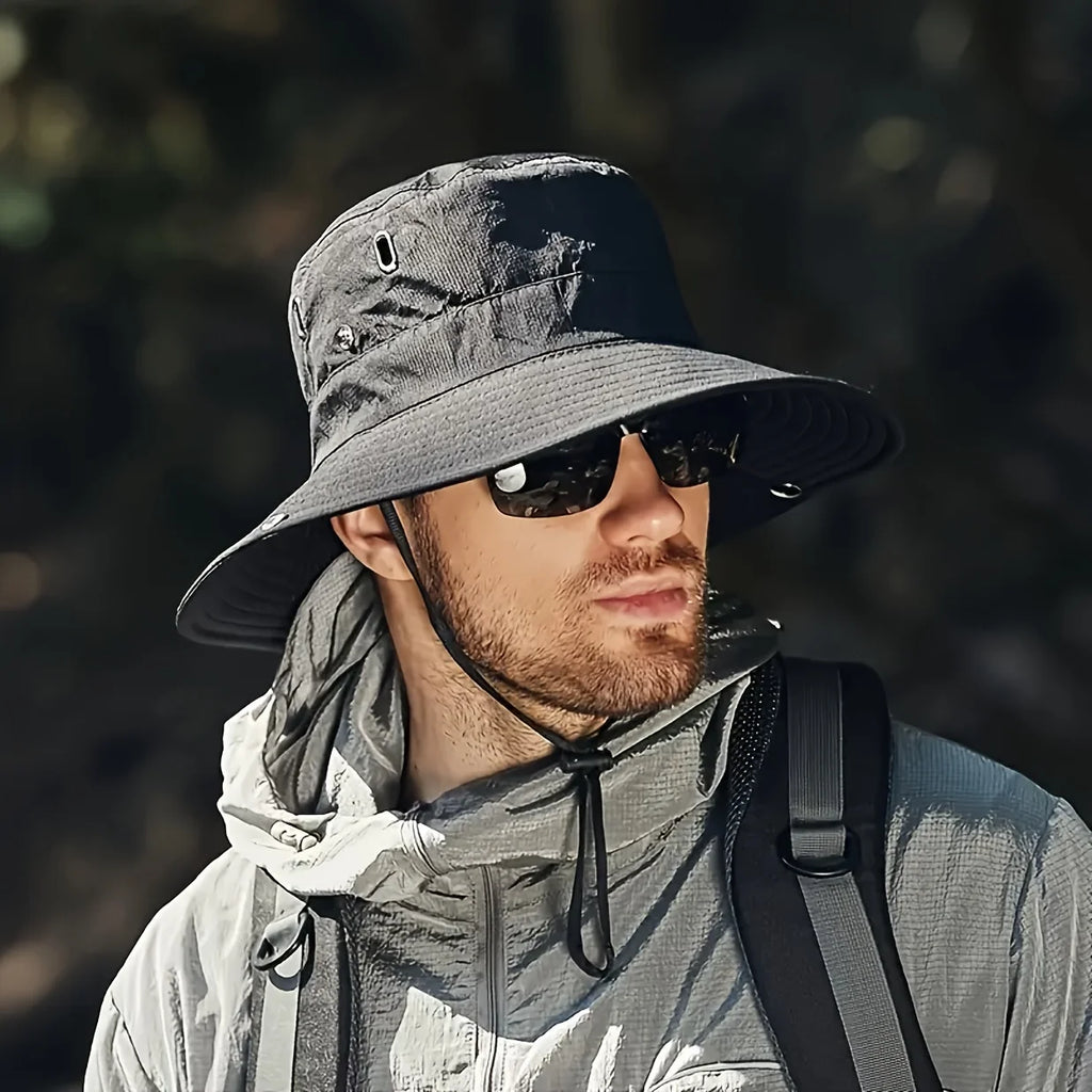 Men and women multi-purpose outdoor sun hat set of 4 pieces. Sun protection, foldable, suitable for hiking, fishing and camping. Oasis Select