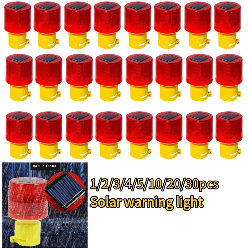 Solar LED Emergency Light Solar Traffic Tower Crane Warning Light LED Bulb Lamp For Construction Site Harbor Road Marine Lamp Oasis Select