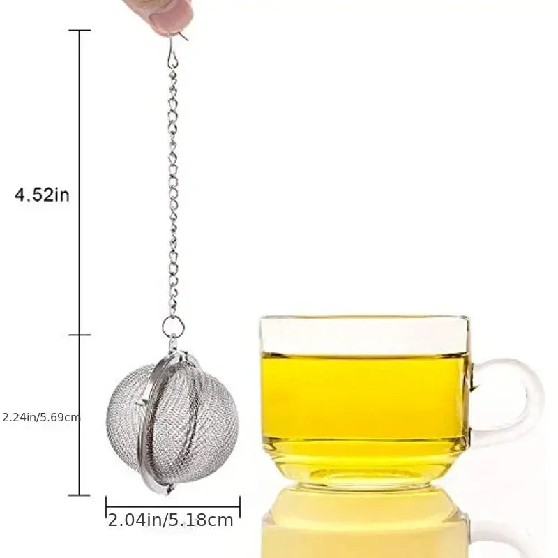 Stainless Steel Tea Ball Mesh Tea Infuser StrainersPremium Tea Filter Tea Interval Diffuser for Loose Leaf Tea Oasis Select