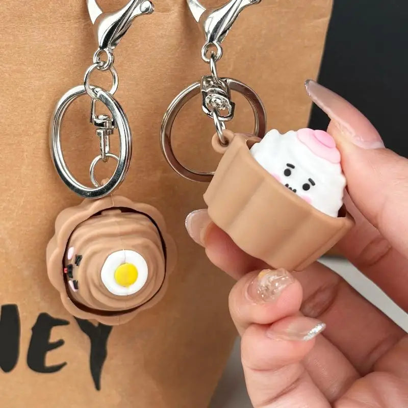 1/2 Pcs Mini Cake Button Fidget Toy, Food Shaped Press Keychain, Cute Backpack Pendant, Creative Gift Oasis Select