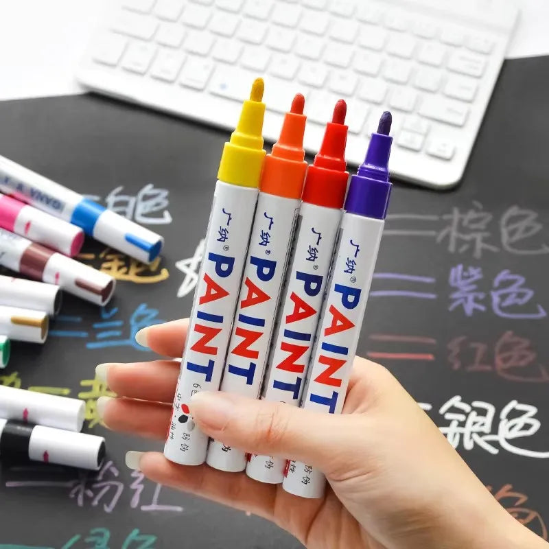 1pcs Permanent Waterproof Paint Marker Pen Car Tyre Rubber Tread Graffiti Artist Paintbrush School Office Supply Stationery Oasis Select
