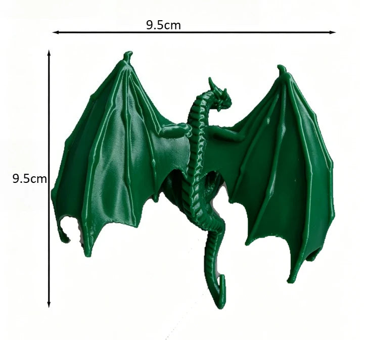 3D Printed Fantasy Climbing Dragon Figurine Dragon Monitor Desk Edge Ornaments Computer Screen Decor Sculpture Decorations Gifts Oasis Select Fei Long Green