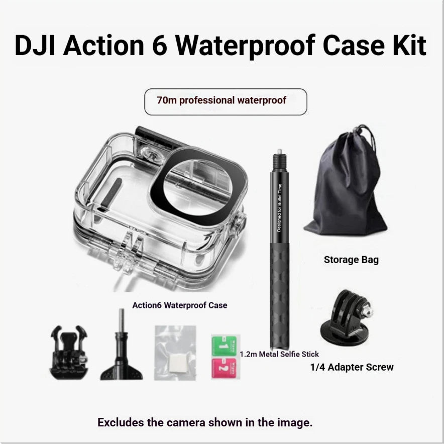 70M Waterproof Housing Case for DJI OSMO Action 6 – Dive Shell