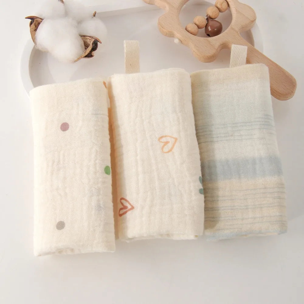4-Layer Pure Cotton Baby Washcloth Soft Absorbent Square Towels Gauze