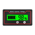 Car Battery Charge Level Indicator 12V 24V 36V 48V 60V 72V Lithium Battery Capacity Meter Tester Display LED Tester Voltmeter Oasis Select Green