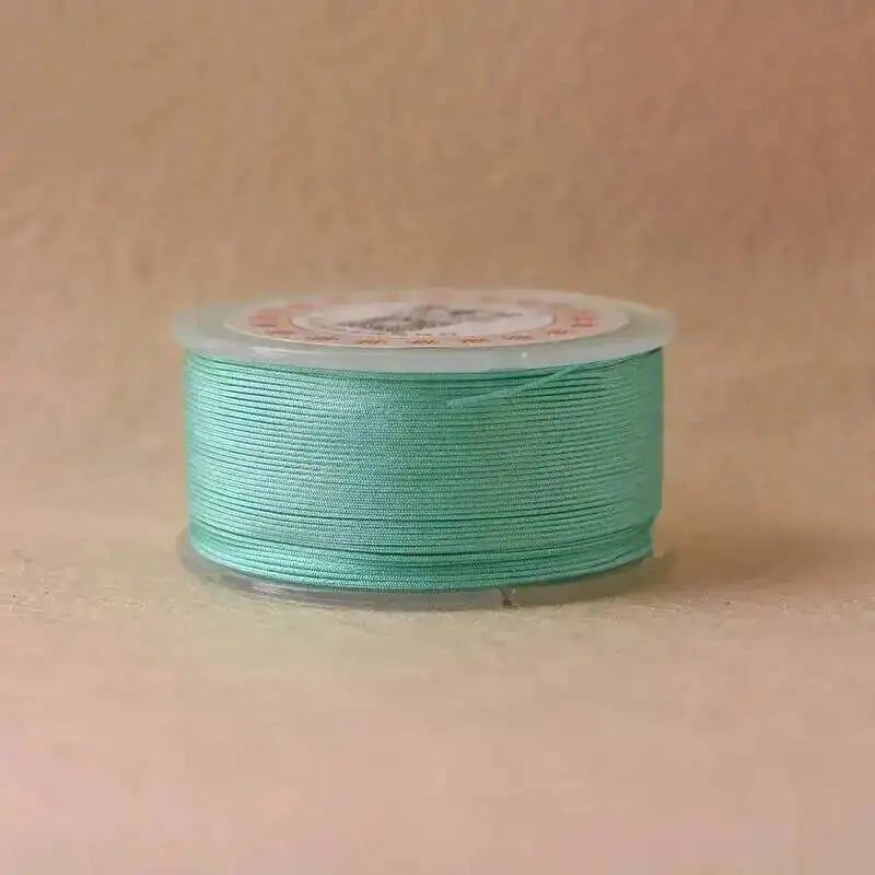 0.8 mm 65m Nylon Cord Thread DIY Tassels Beading String Thread Chinese Knot Macrame Cord Bracelet Braided String Oasis Select 29 light Green 0.8mm 65m
