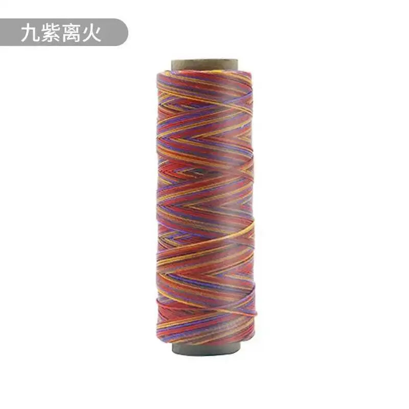 Round Waxed Cord Polyester Coated Sewing Thread DIY Handmade Leather Stitching Rope Bracelets Jewelry Braided Ткань из воска Oasis Select Nine Purple Fire 0.25mm 320m