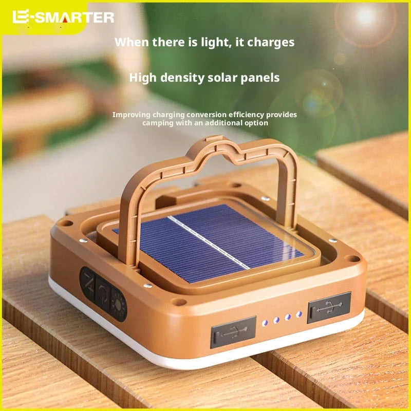 Outdoor COB Camping Solar Lamp Portable Rechargeable Hanging Light Waterproof Hiking Fishing Home Emergency Lanterns with Hook Oasis Select