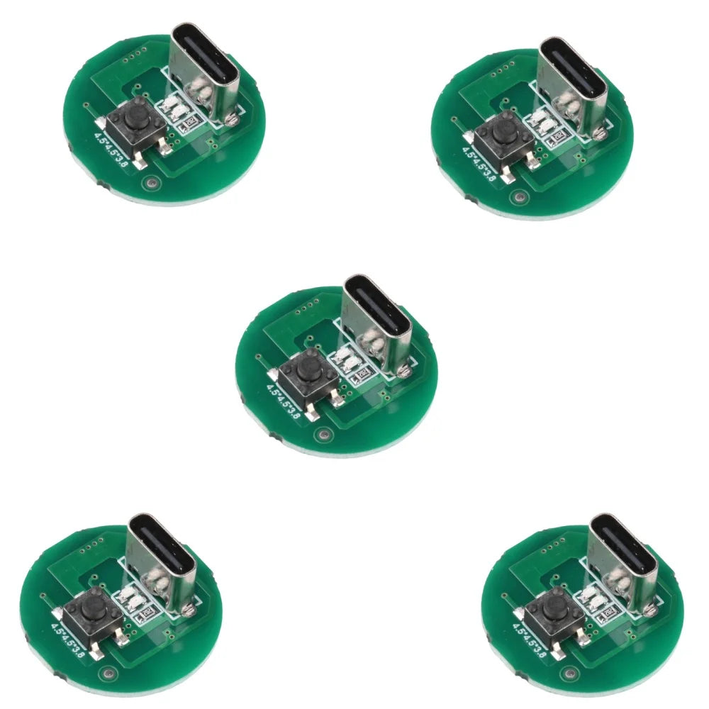 1/5PCS Strong Flashlight Driver Board 10-20W Flashlight Driver Board Single-Speed Control Type-c Charging and Discharging Module Oasis Select 5pcs
