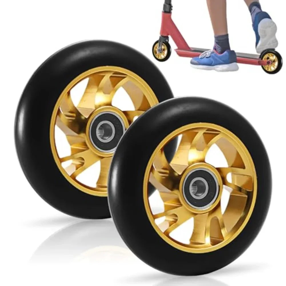 High Rebound Scooter Wheels For Parks Accessory Lightweight Scooter Wheels Black Golden 7 Colours 120mm Scooter Wheels Oasis Select Gold