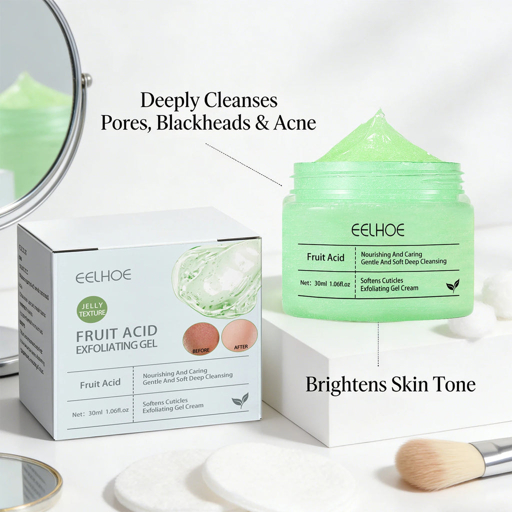Eelhoe Fruit Acid Exfoliating Gel – Pore Cleanse & Blackheads Facial Exfoliating Gel Oasis Select