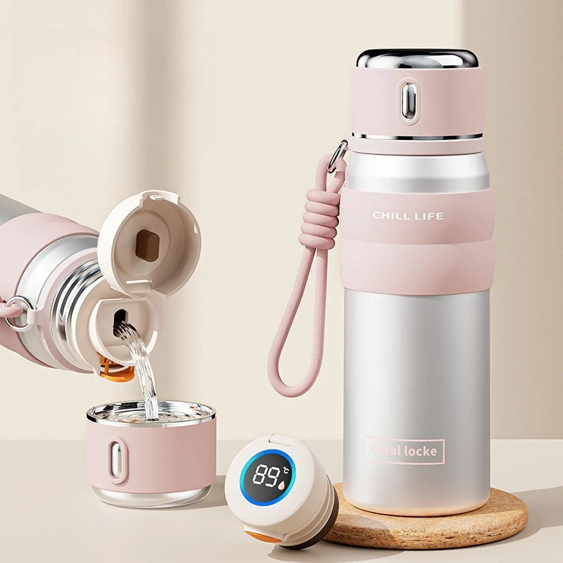 1PC Intelligent Insulated Cup Food Grade High Aesthetic Water Cup Light Luxury High-end and Portable Drinking Utensils Oasis Select