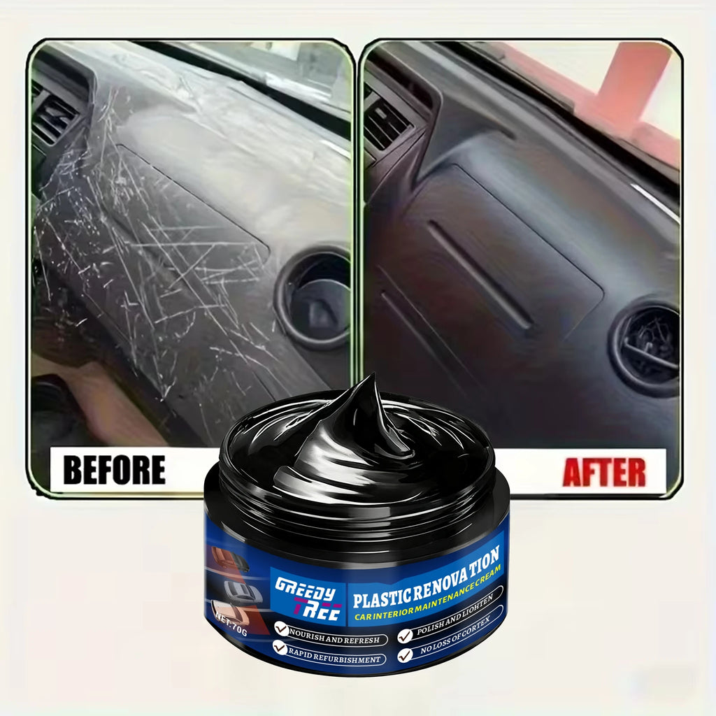 Black Gloss Plastic Component Polishing Paste Automotive Interior Seat Repair Wax for Steering Wheel Oasis Select