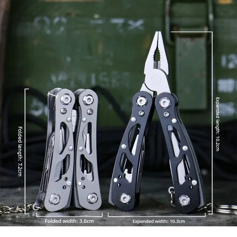 Outdoor All Steel Multifunctional Pliers Mini Function Combination Folding Knife Pliers Home Emergency Tool Oasis Select