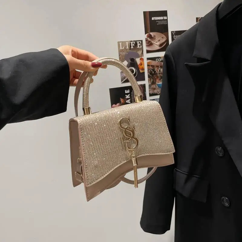 Sparkly Rhinestone Evening Bag Luxury Shoulder Purse for Women Formal Occasion Banquet Prom Accessory Oasis Select A3