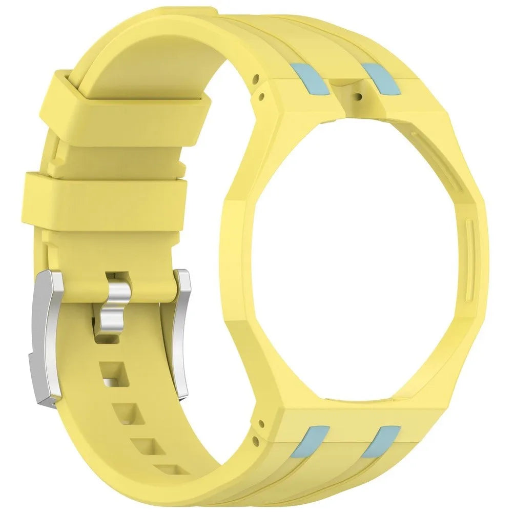 Soft Silicone Wristbands For Swatch X For AP Pocket Watch Changer To Wristwatch Integrated Modification-Parts Replacement Oasis Select Yellow