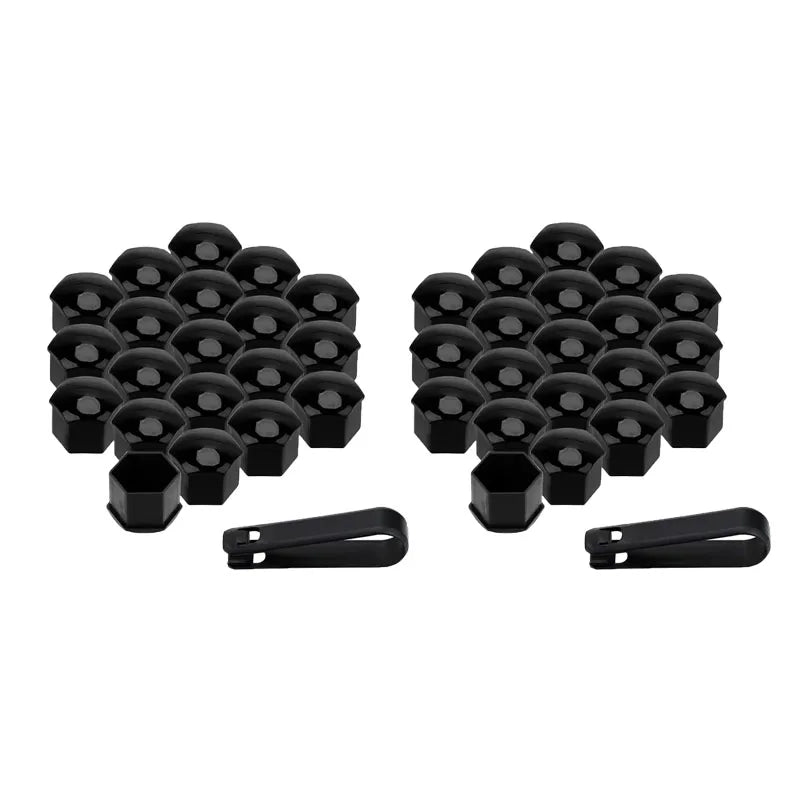 20/40Pcs Universal Anti-Rust 17 19 21mm ABS Auto Trim Tyre Wheel Nut Screw Bolt Protection Covers Cap Car Accessories Oasis Select 40Pcs black 17mm