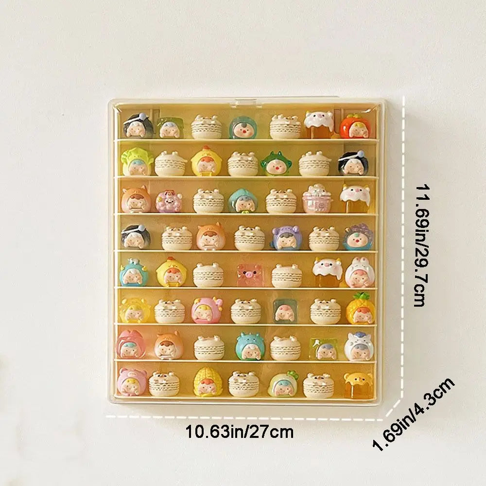 Storage Box 8 Layers Large Space Display Cabinet Hanging Wall Mounted Acrylic Transparent Lid Dolls Showing Box Oasis Select