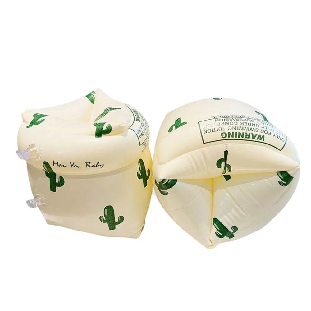 1Pair Swimming Arm Circle Double Air Bag Inflatable Swimming Pool Arm Floaters PVC Printed Adult Kids Swimming Accessories Oasis Select Cactus spain