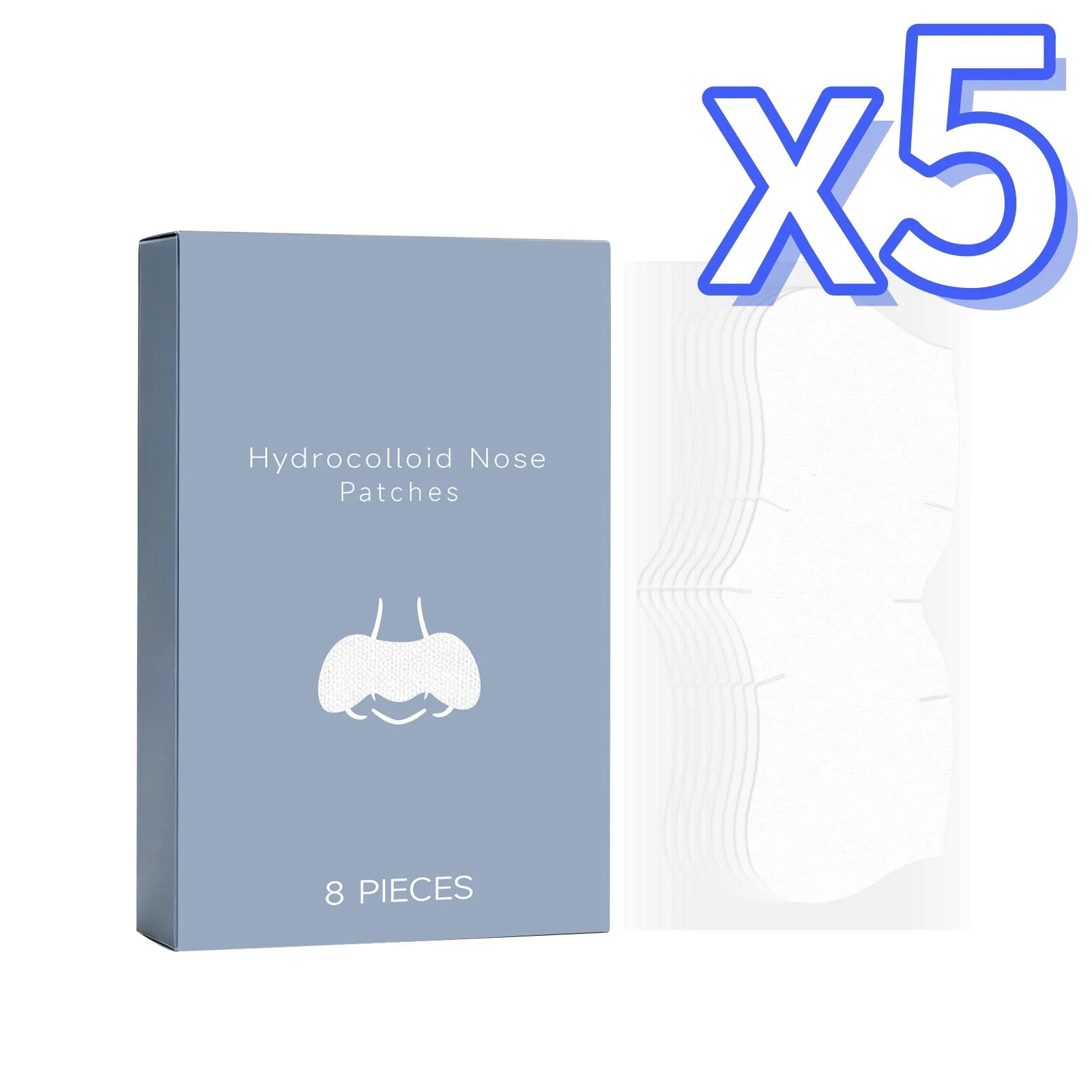 Nicotinamide Nose Patches Clean Excess Oil Unclog Pores Remove Blackheads Smooth Rough Skin Hyaluronic Acid Pore Cleansing Patch Oasis Select 8pcs Boxed X 5PCS