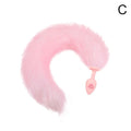 Fox Tail Anal Butt Plug Silicone Butt Plugs Cute Pink Sex Fox Tail Anal Sex Trainer for Beginner Couple Cosplay Anal Tail Toys Oasis Select C