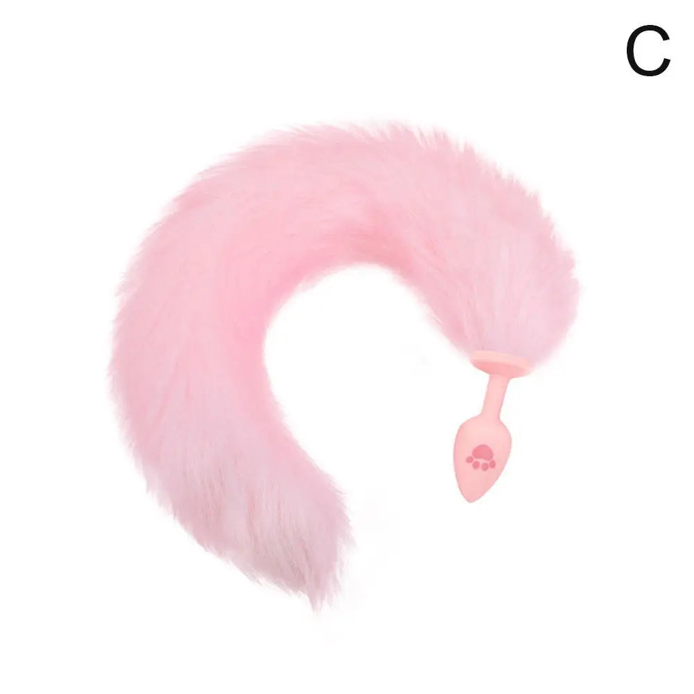 Fox Tail Silicone Anal Plug – Beginner Couples Cosplay Toy Anal Pleasure Toy Oasis Select C