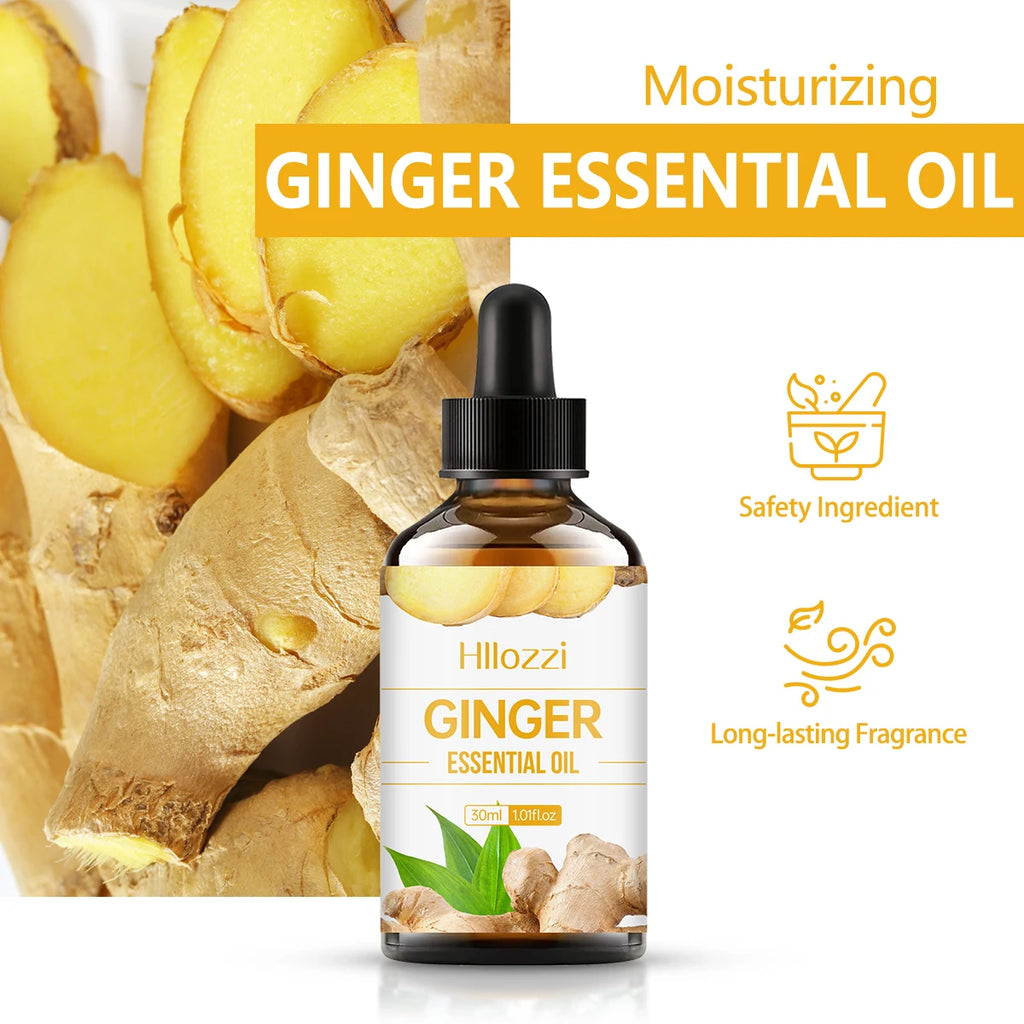 Hllozzi 30ml Ginger Essential Oil – Scalp, Diffuser & DIY