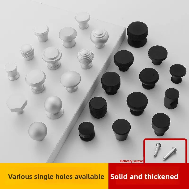 Aluminium Alloy Black Cabinet Knobs Kitchen Cabinet Handles Drawer Pulls Furniture Handle Hardware Oasis Select