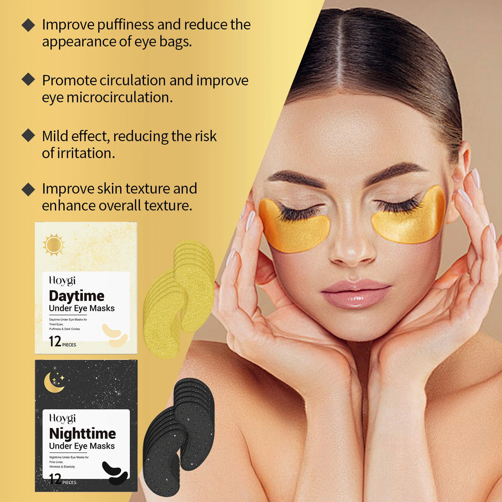 Hoygi Day & Night Under Eye Masks – Puffiness & Dark Circles Under Eye Mask Oasis Select