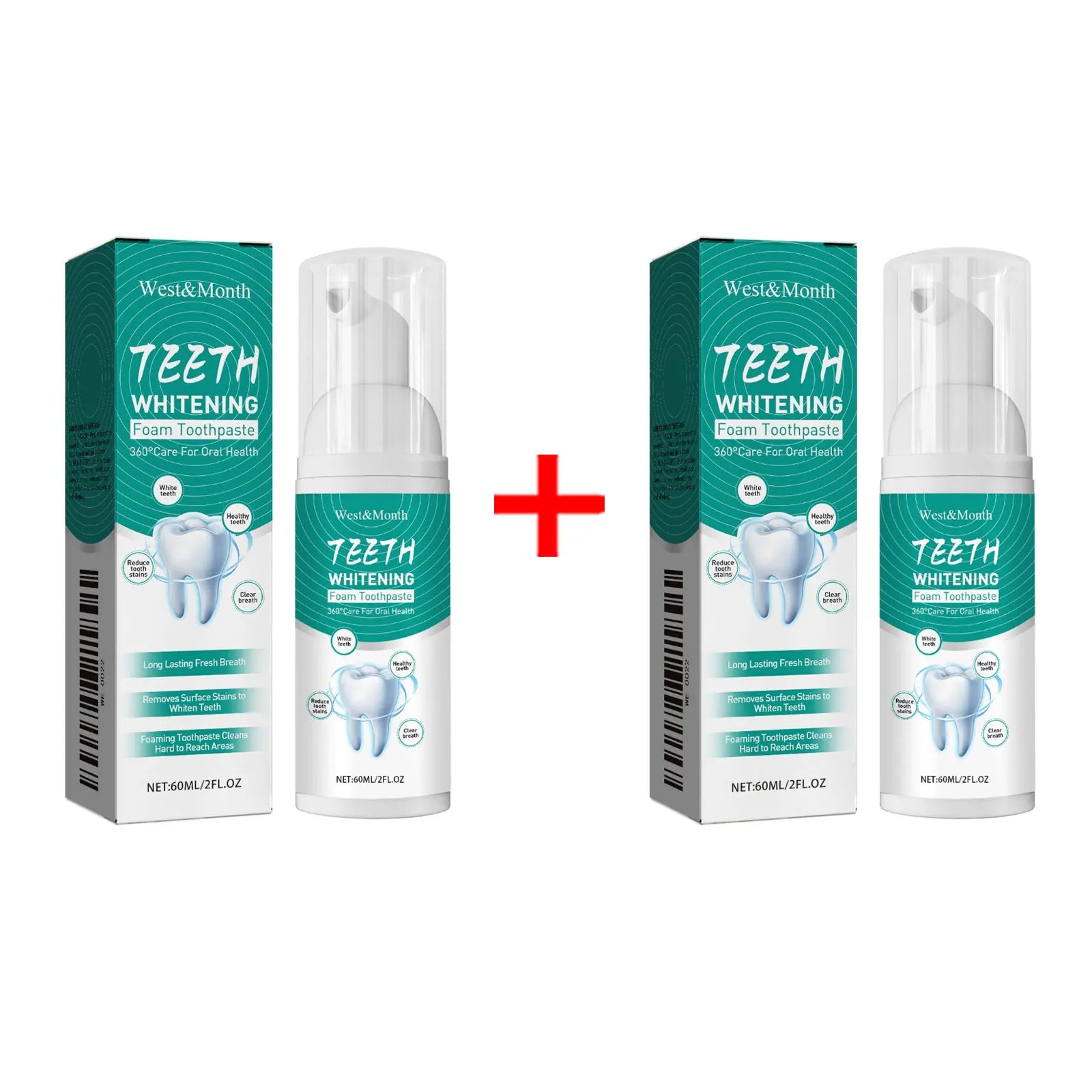 Whitening Foam Toothpaste Mousse – Plaque & Stain Removal