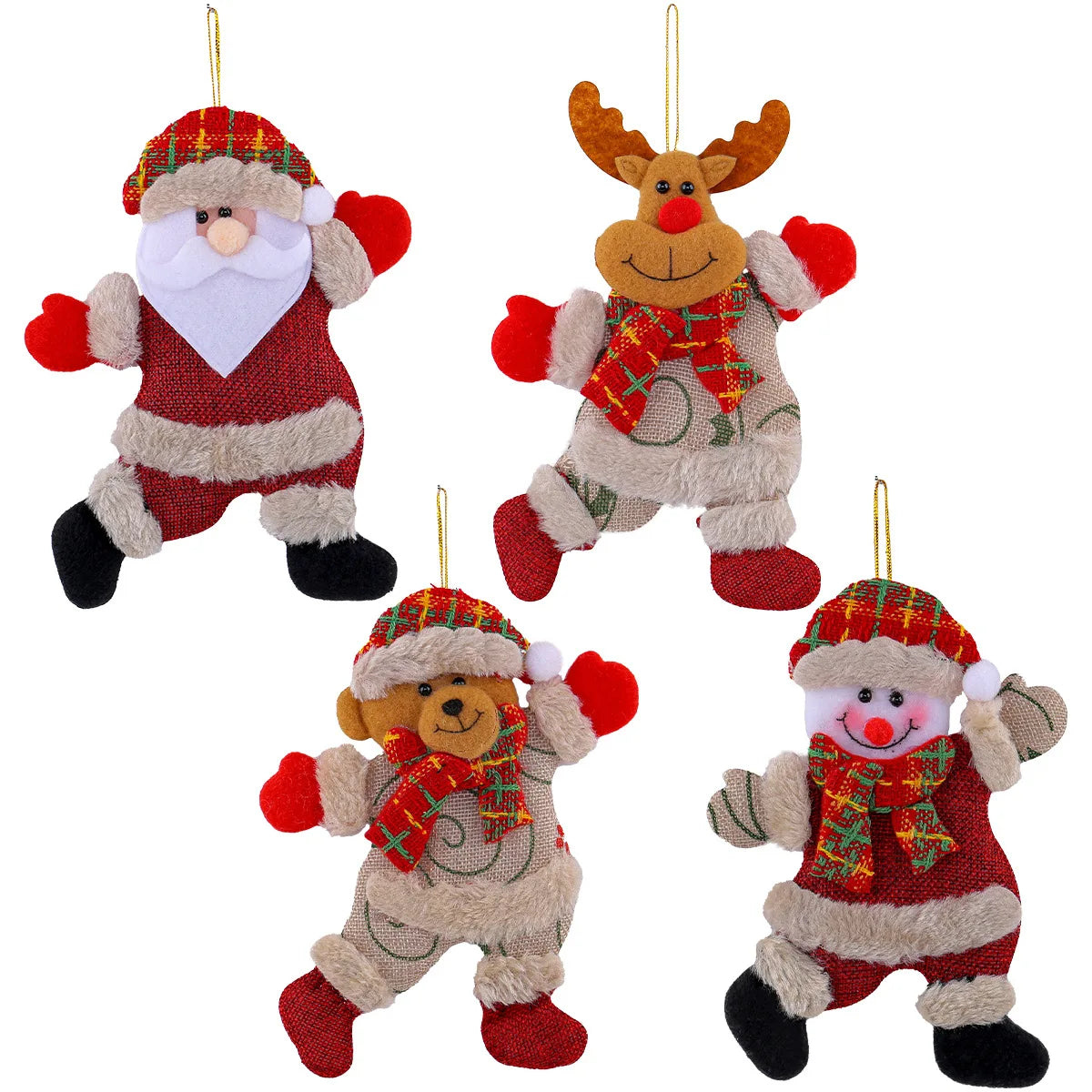 Christmas Dancing Old Man Snowman Small Figurine Pendant, Holiday Christmas Tree Doll Decoration and Arrangement Pendant Oasis Select