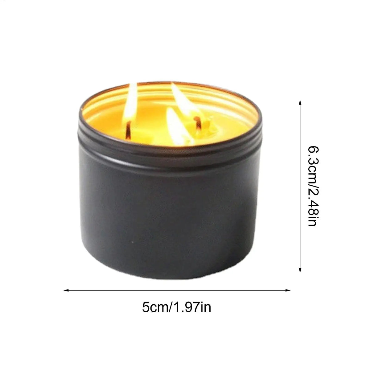 Candles for Power Outages Wax Candle with Jar 36 Hours Long Burning 3-Wick Light Source Gear for Home Preparedness and Outdoor Oasis Select