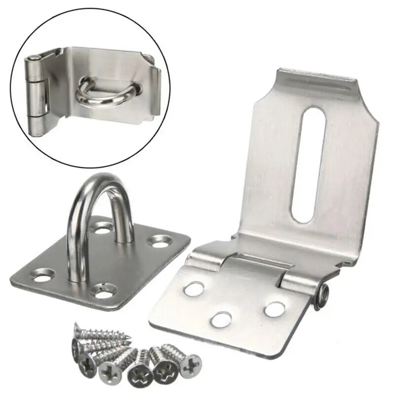 90 Degrees Door Lock Buckle Hasp Staple Gate Door Shed Latch Lock Plate Door Latch Clasp For Padlock Security Oasis Select