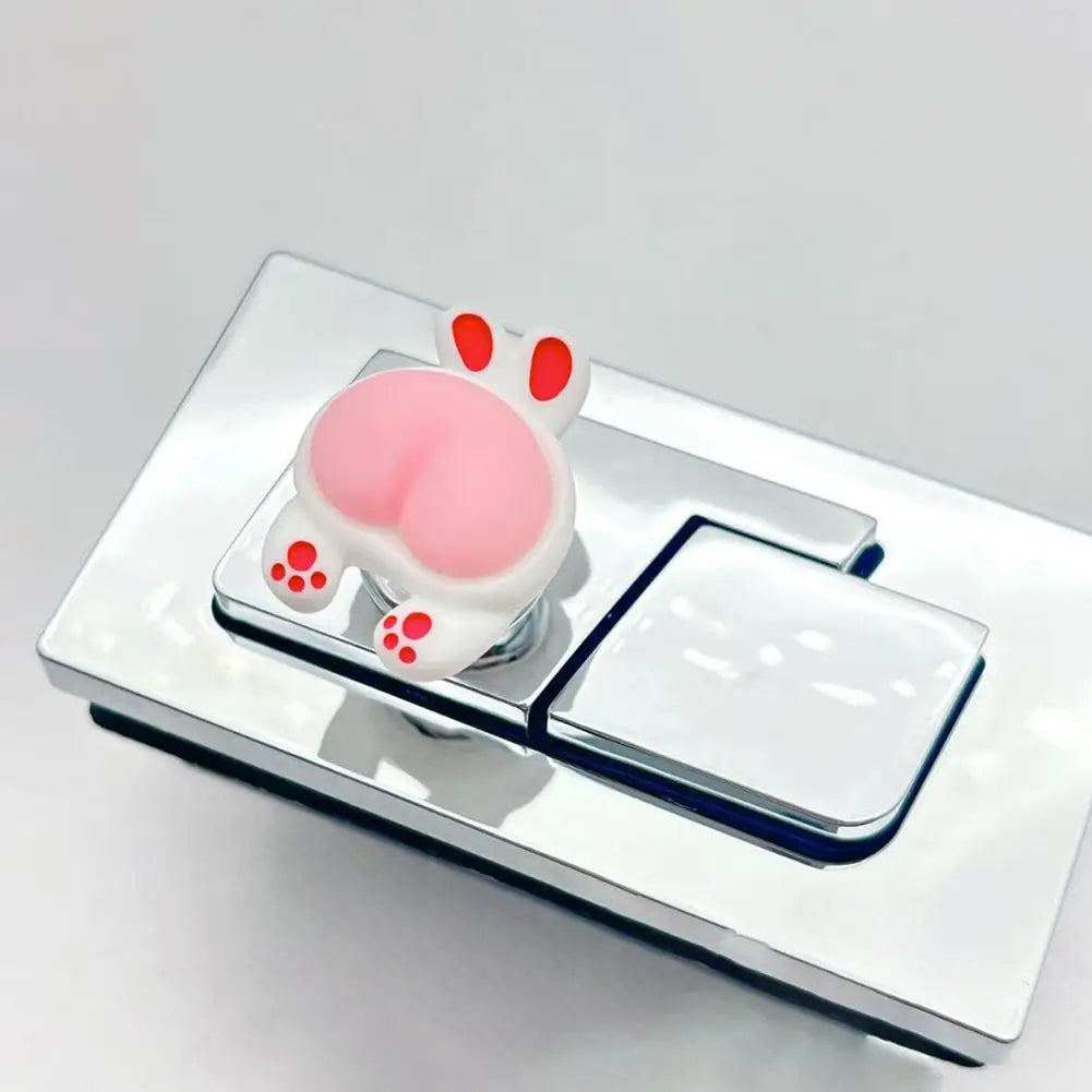 Funny Animal Toilet Flush Button Assistant Silicone Cartoon Button Presser Helper for Long Nails Bathroom Decor Oasis Select