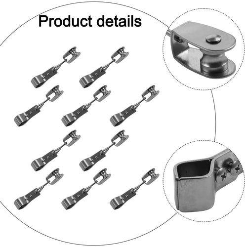 10pcs Pulley Hanging Pipe Clamps Wave Shade Sail Hardware For Indoor Pergolas Wave Canopy Shade Sail Installation Accessories Oasis Select