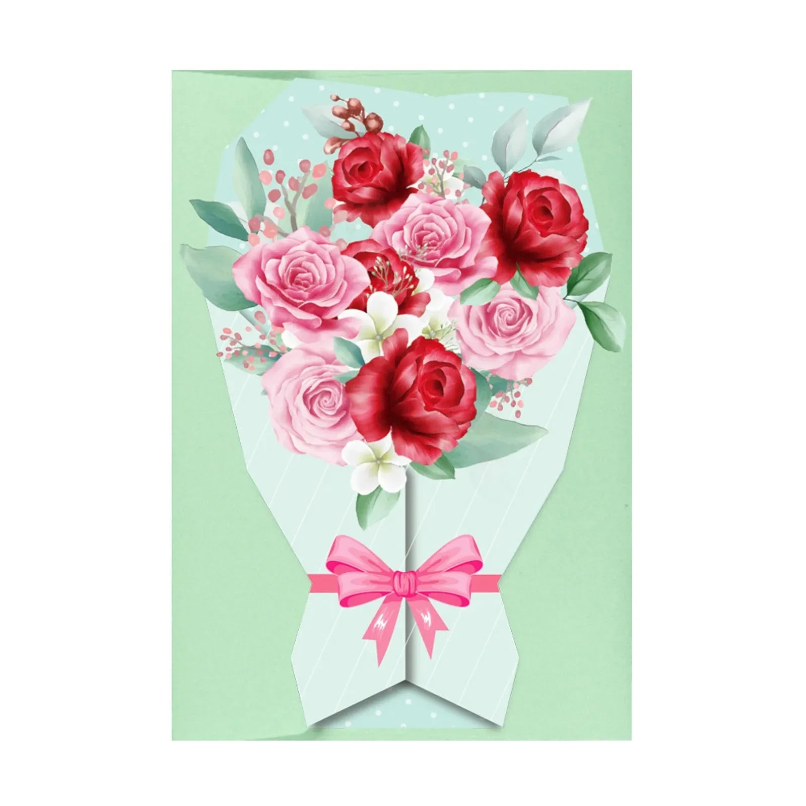 Bulk Blank Note Cards Bouquet Greeting Card Flower Modeling Birthday Gift Decoration Card Stereo Creative Easter for Daughter Oasis Select