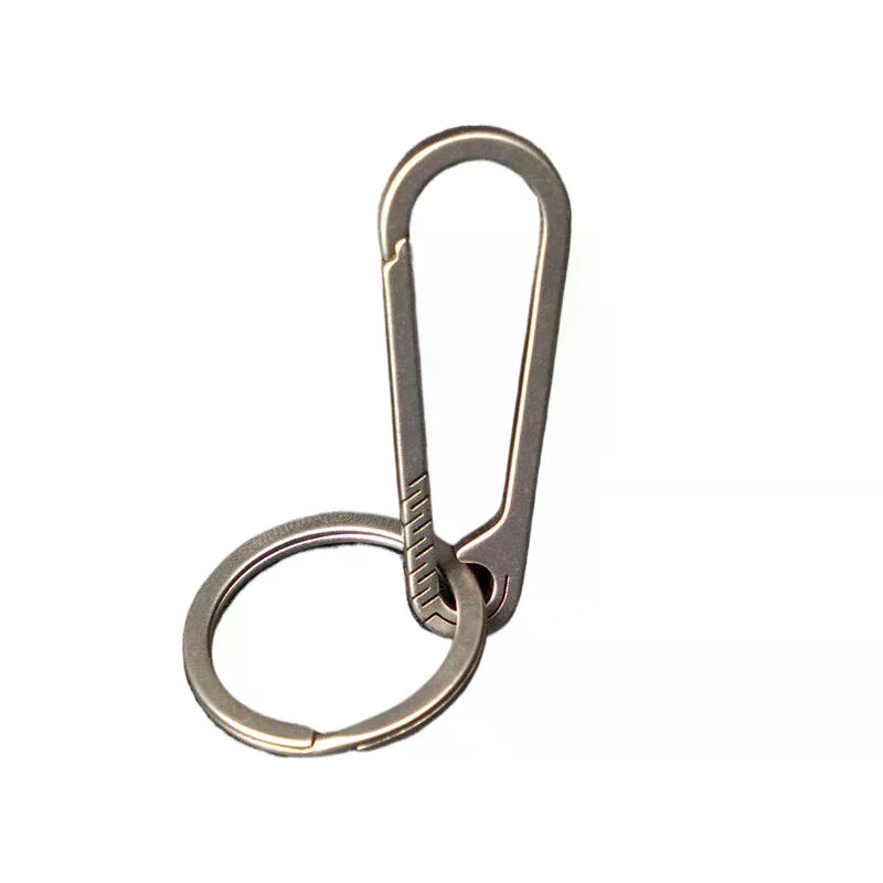 1PCS Titanium Alloy Keychain Tiranium Buckle Key Ring Car Accessories Titanium Buckles EDC Outdoor Tool Oasis Select