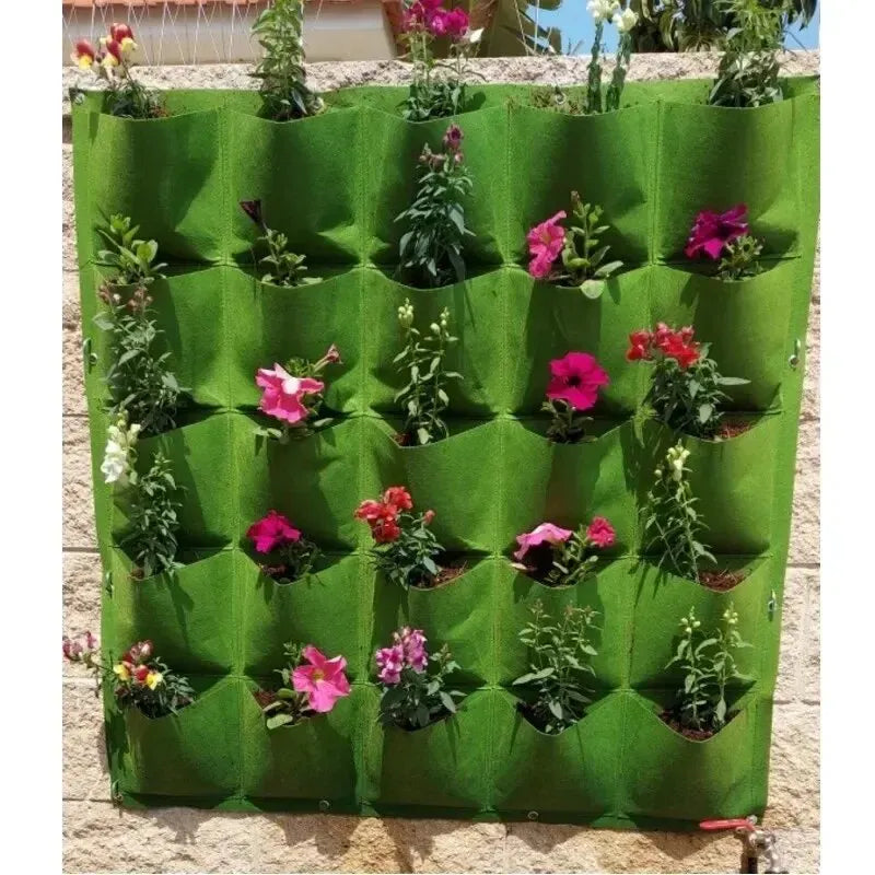 Vertical Wall Hanging Planter Bags – Felt Pocket Grow Pots Vertical Wall Planter Oasis Select