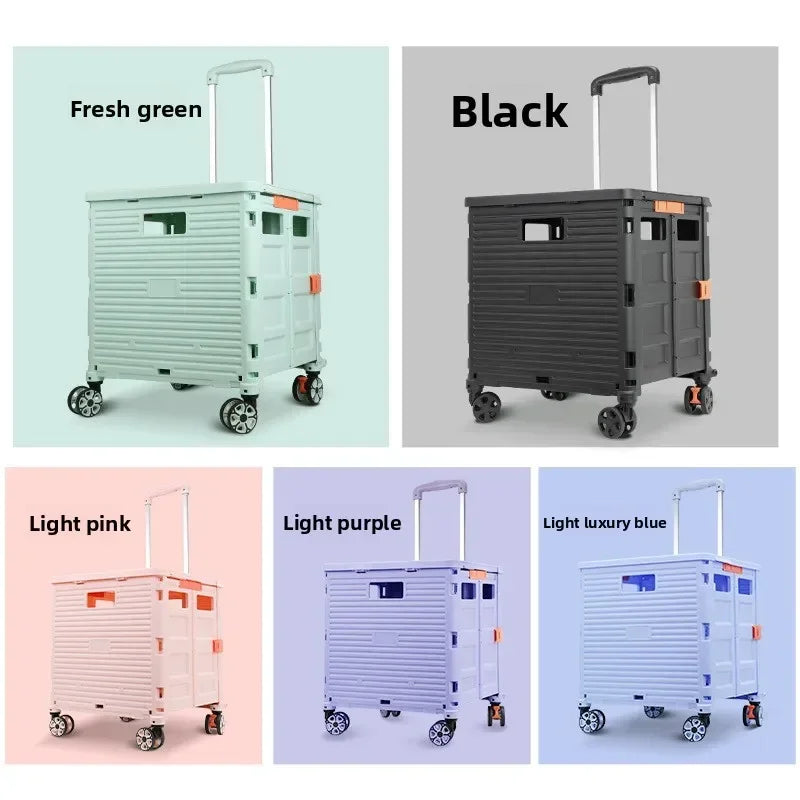 Multi-functional Shopping cart trolley upgraded magnetic box cover retractable folding trolley Oasis Select