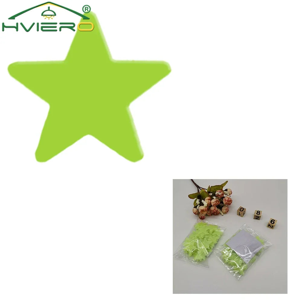 50 Pcs Glow in the Dark 3D Star Wall Stickers for Kids Rooms