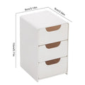 Tabletop Storage Organizer Large Capacity Drawer Organizer Portable Storage Organizer 3 Layer Organizer Box for Home School Oasis Select White