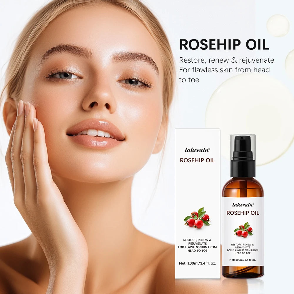 Organic Rosehip Oil Rose Hips Face Oils 30ml Fast-Absorbing Skin Care Moisturizer Face Oil Organic Rosehip Seed Oil Essence Oasis Select